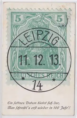 90458 Ak Leipzig Datumsspielerei 11.12.1913 Postamt 14