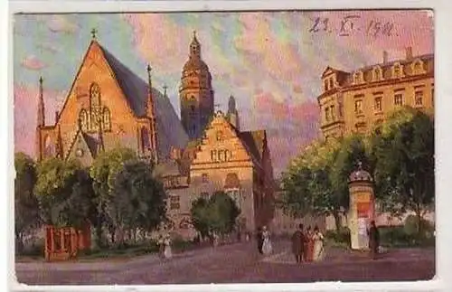 7/38 Künstler Ak Leipzig Thomaskirche 1911