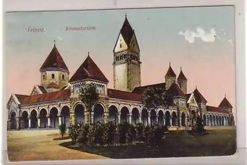 7/30 Ak Leipzig Krematorium 1913