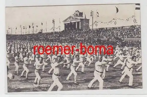 71542 Foto Ak XII. Deutsches Turnfest in Leipzig 1913 Allgemeine Freiübungen