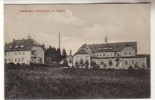 61484 Ak Gruß aus Karolagrün im Erzgebirge 1909