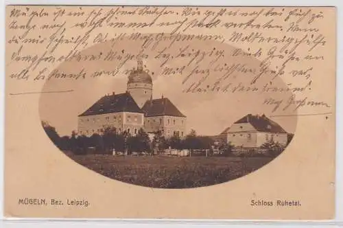 98175 Ak Mügeln Bez. Leipzig Schloss Ruhetal 1912