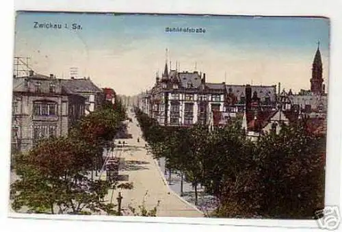 Schöne Ak Zwickau in Sachsen Bahnhofstrasse 1915