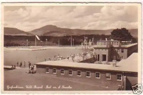 23010 Ak Großschönau Wald Strand Bad 1937