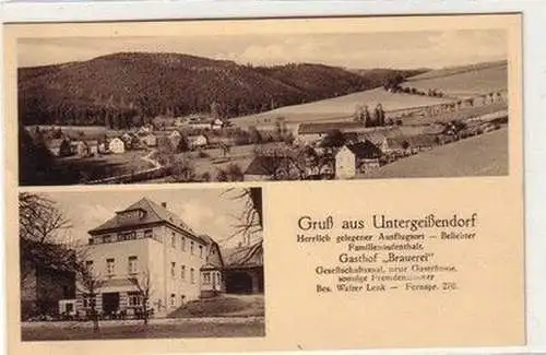 60064 Mehrbild Ak Gruß aus Untergeißendorf Gasthof Brauerei um 1930