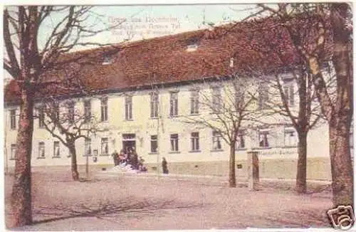 28473 Ak Gruss aus Hochheim Gasthaus Z. Grünen Tal 1909