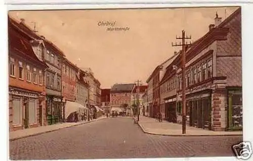 32910 Ak Ohrdruf Marktstraße mit Geschäften um 1910