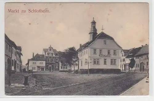 72492 Ak Markt zu Schlotheim mit Ratskeller 1909