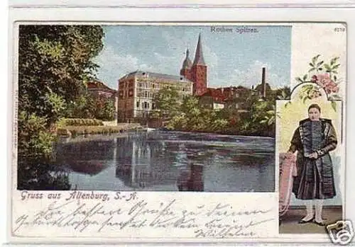 21929 Ak Gruß aus Altenburg S.-A. Rothe Spitzen 1903