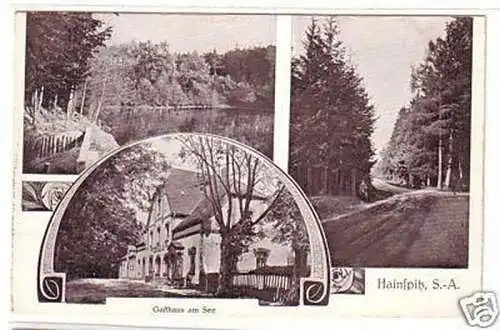 23183 Mehrbild Ak Hainspitz S.-A. Gasthaus am See 1925