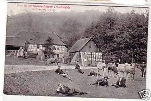 23181 Ak Gruß aus der Froschmühle bei Eisenberg 1909