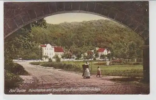 36365 Ak Bad Sulza Durchblick am Viadukt um 1920