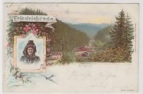 24774 Ak Lithographie Friedrichroda der Grund 1902