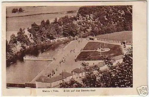 16191 Ak Weida in Thür. Blick auf das Sommerbad 1944