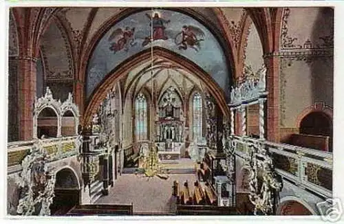 10680 Ak Schleiz Inneres der Bergkirche 1914