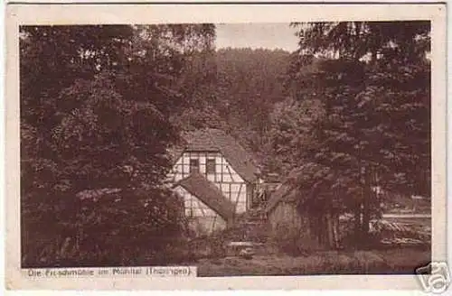 08086 Ak die Froschmühle im Mühltal Thüringen 1914