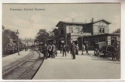 59021 Ak ehemaliger Bahnhof Klostertor bei Hamburg um 1910