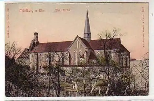 36718 Ak Mühlberg an der Elbe altst. Kirche um 1910