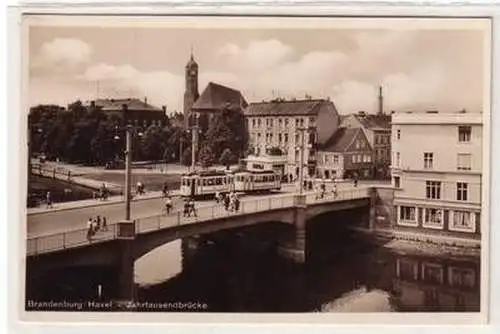 53770 Ak Brandenburg (Havel) Jahrtausendbrücke um 1930