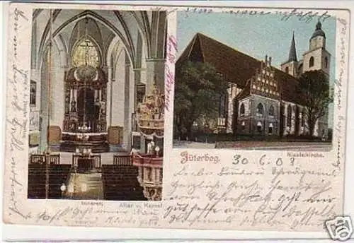 31575 Mehrbild Ak Jüterbog Nicolaikirche 1903