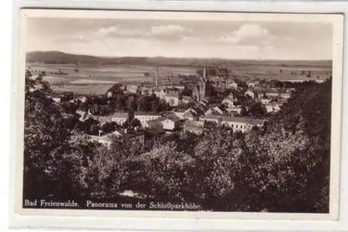 40227 Ak Bad Freienwalde Panorama von der Schloßparkhöhe 1936