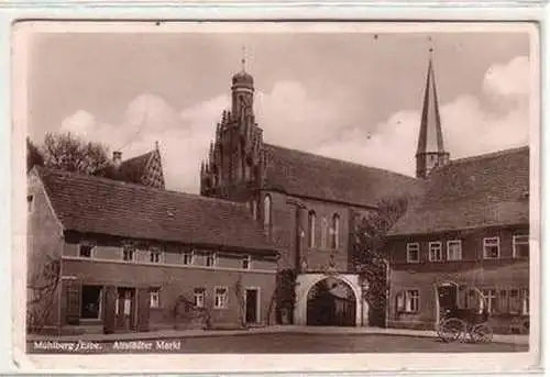 52923 Feldpost Ak Mühlberg Elbe altstädtischer Markt 1941