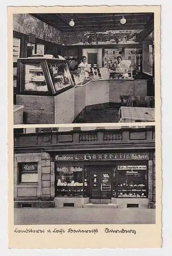 64791 Ak Nürnberg Fürtherstraße 92 Konditorei, Bäckerei, Café Leonhard Bauereiß