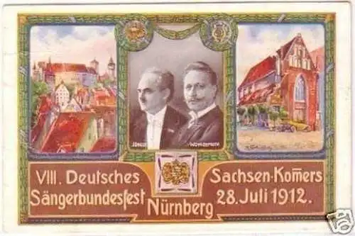 25886 Ak VIII. Dt. Sängerbundfest Nürnberg 1912