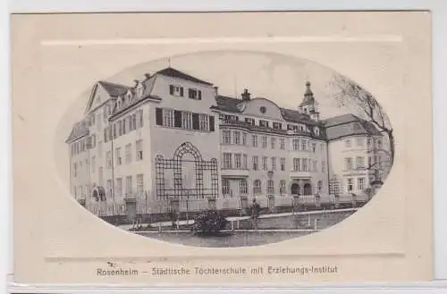 25842 Passepartout AK Rosenheim - Städtische Töchterschule, Erziehungs-Institut