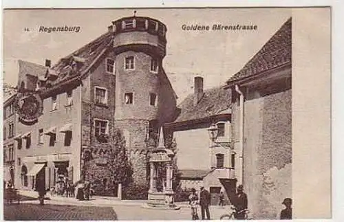 29919 Ak Regensburg Goldene Bärenstrasse 1910