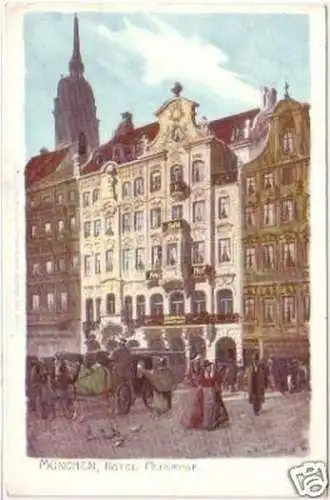 20569 Ak München Hotel Peterhof um 1900