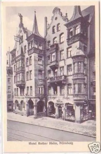 07213 Ak Nürnberg Hotel Rother Hahn um 1930