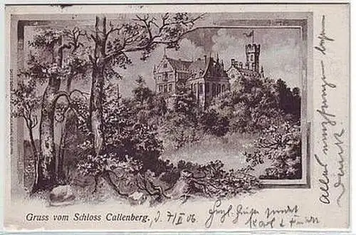 31952 Ak Gruß vom Schloss Callenberg 1906