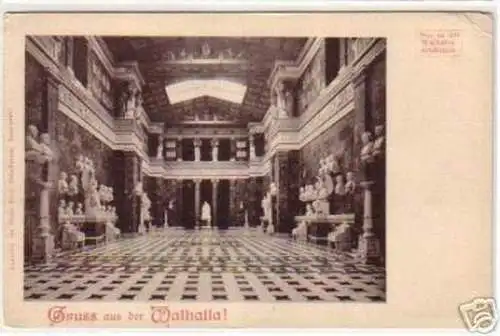 04833 Ak Gruß aus der Walhalla bei Donaustauf um 1900