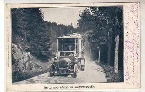 49215 Ak Motorwagenfahrt im Schwarzwald 1908