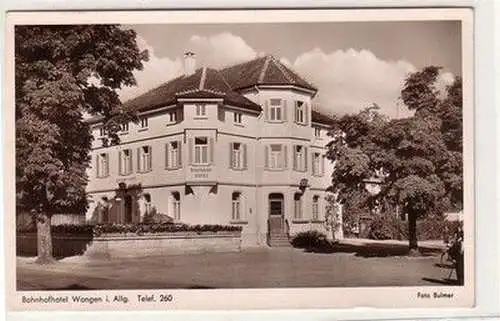 59782 Ak Bahnhofhotel Wangen im Allgäu um 1950