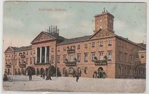 60306 Ak Karlsruhe Rathaus 1912