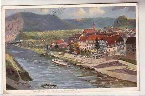 58326 Ak Neckargemünd Hotel zur Post 1918