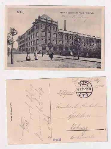 907999 Feldpost Ak Gotha Steck Hofpianoforte Fabrik Oststrasse 1915