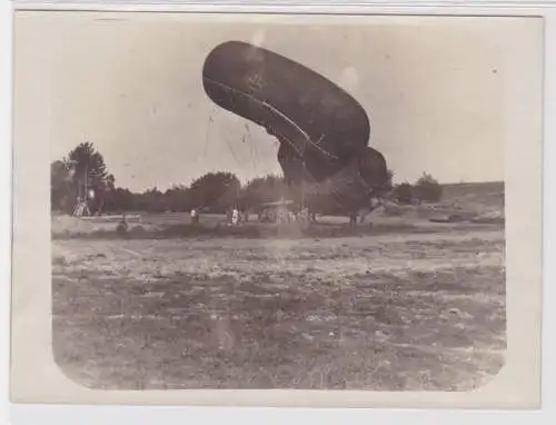 95771 Original Foto Feldluftschiffer, Aufklärungsballon, deutscher Fesselballon