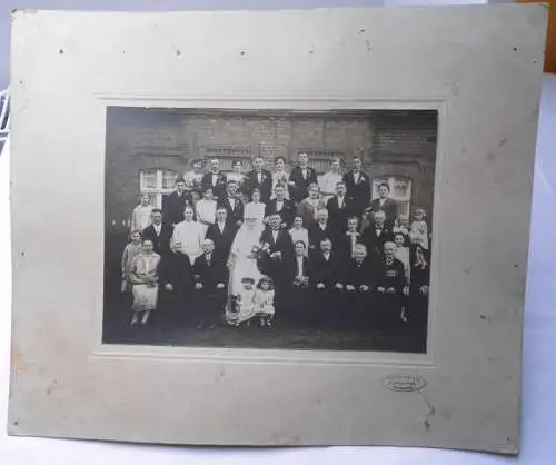 altes Foto Hochzeitsgesellschaft in Wittenberg um 1910