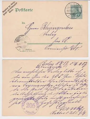 90563 Ganzsachen Postkarte P64 Zudruck Magistrat der kgl. Residenzstadt Berlin