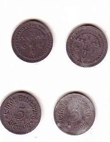 2 x 5 Pfennig Notgeld Stadt Altenburg 1920