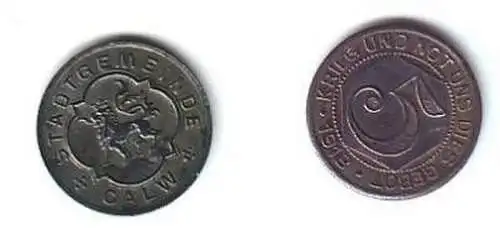 5 Pfennig Eisen Notmünze Stadtgemeinde Calw 1918