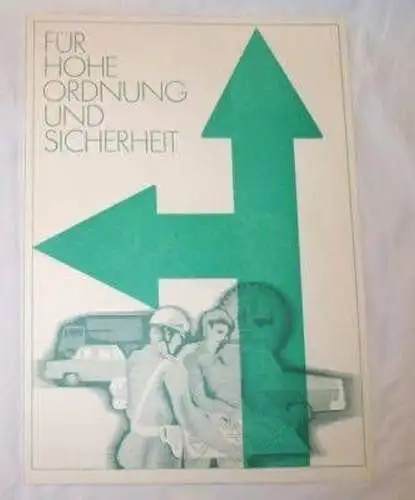 DDR Schmuckblatt für hohe Ordnung und Sicherheit 1975