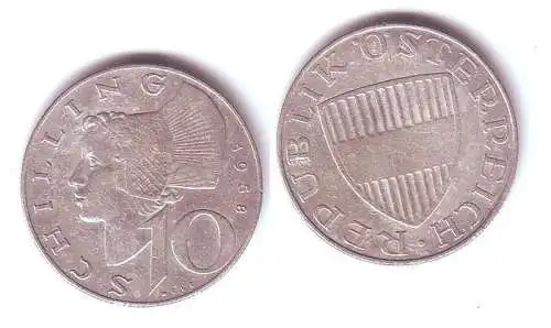 10 Schilling Silber Münze Österreich 1958