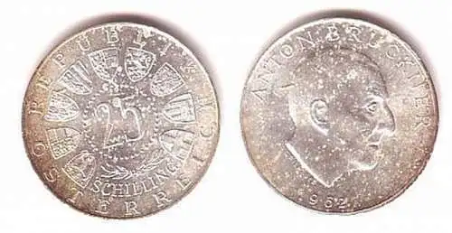 25 Schilling Silber Münze Anton Bruckner 1962