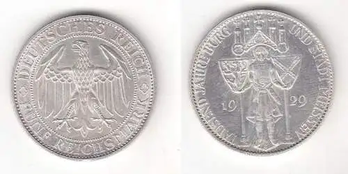 Silber Münze 5 Mark 1000 Jahre Stadt Meißen 1929 E Jäger 339 (117301)