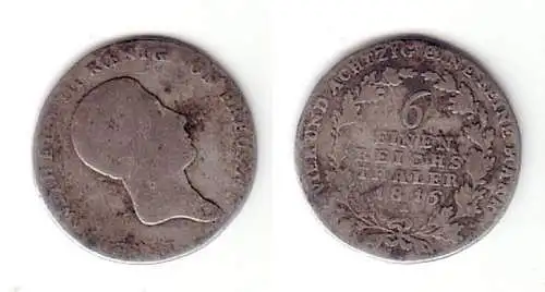 1/6 Taler Silbermünze Preussen 1816 A