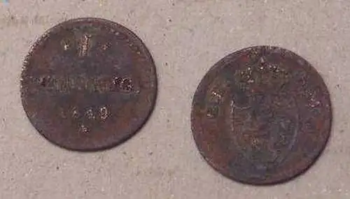 1 Pfennig Kupfer Münze 1819 Hessen Darmstadt